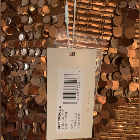 Ramy Brook Marley Copper Paillettes Dress - Picture 13 of 16